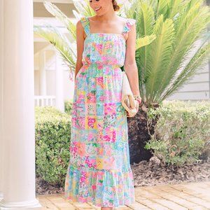LILLY PULITZER - State of Mind (50 states) Crista Midi Dress